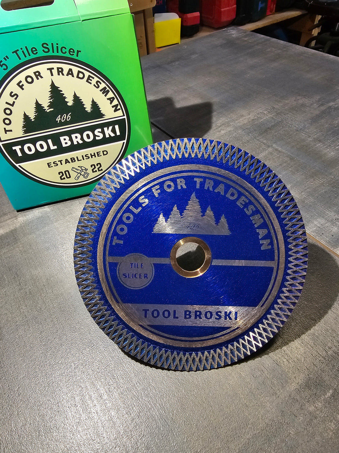 Tool Broski Tile Slicer 5" Grinder blade with 5/8 arbor 