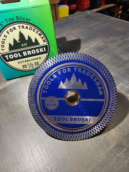 Tool Broski Tile Slicer 5" Grinder blade with 5/8 arbor 