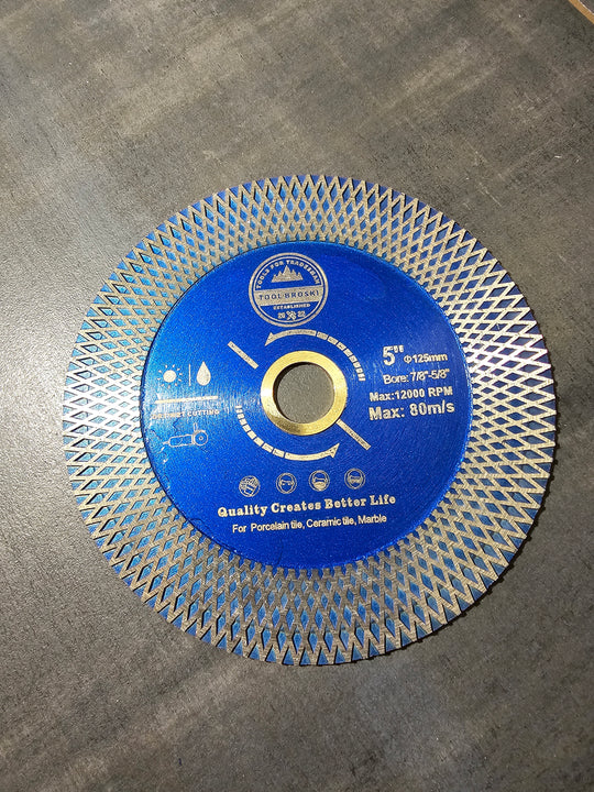 Tool Broski Tile Slicer 5" Grinder blade with 5/8 arbor 