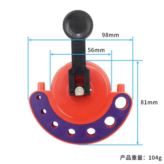 Diamond Drill bit guide with suction cups for tile glass stone