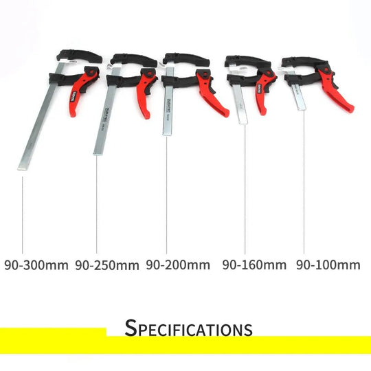 f clamp ratchet style in various lengths with abs handle heavy duty