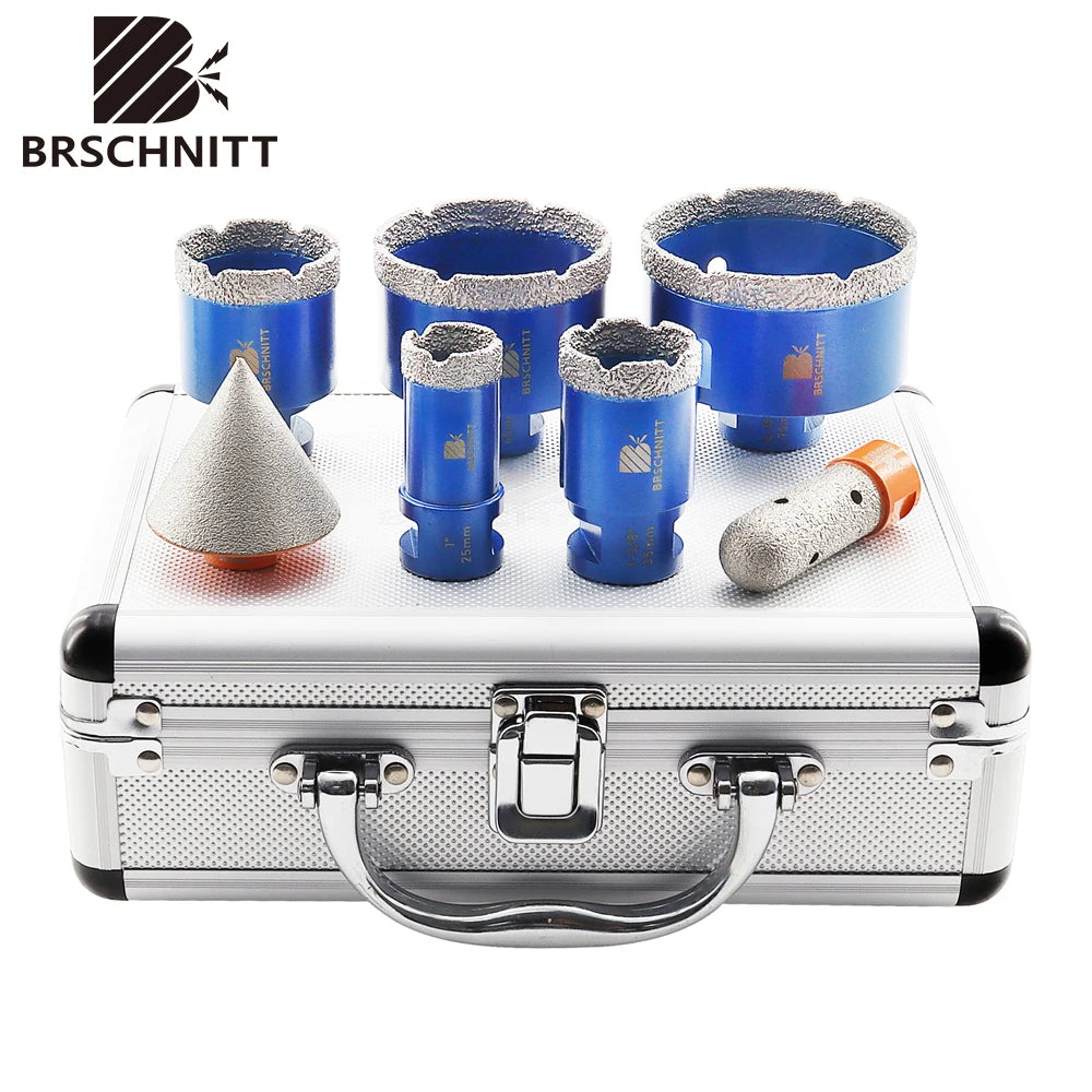 Diamond Drill bit kit Tool Broski BRSCHNITT 7pcs aluminum case