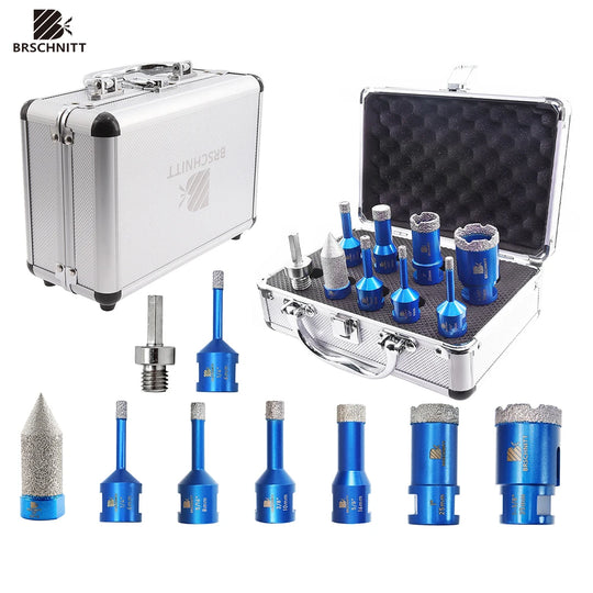 Diamond Drill bit kit Tool Broski BRSCHNITT 9pcs aluminum case