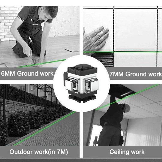 Laser Level Green Beam Light self leveling Remote Controled 16 lines