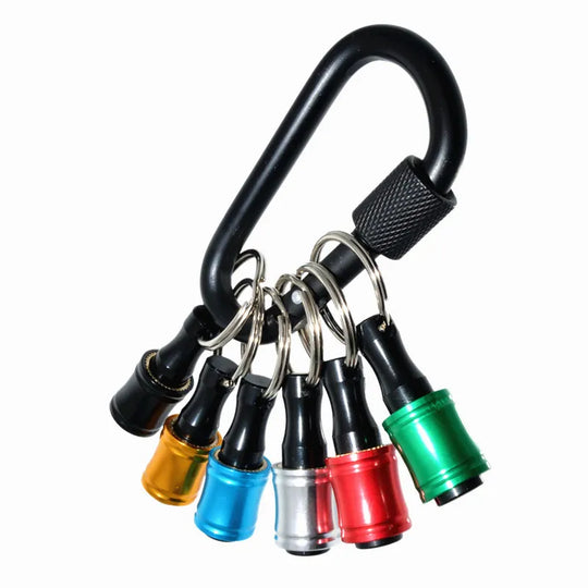 Screw gun bit organizer key chain style 6pcs/Set 1/4" Hex shank