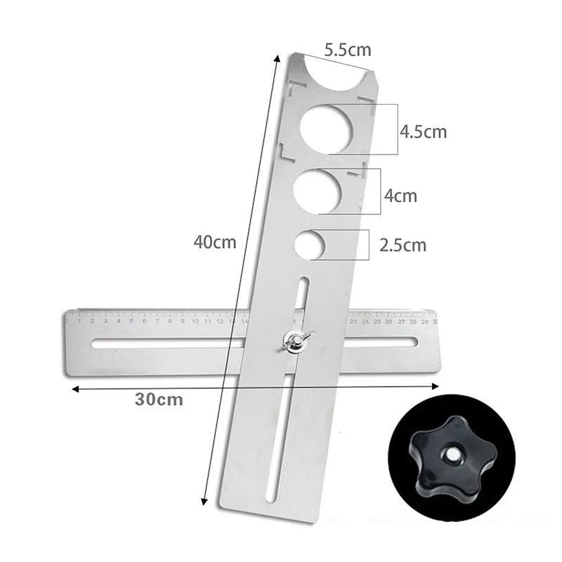 Adjustable hole finder for Drilling holes in the correct spot always