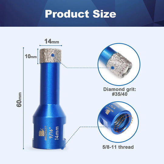 Diamond Drill Bit Tool Broski & Brschnitt single bits from 1/4" to 6"