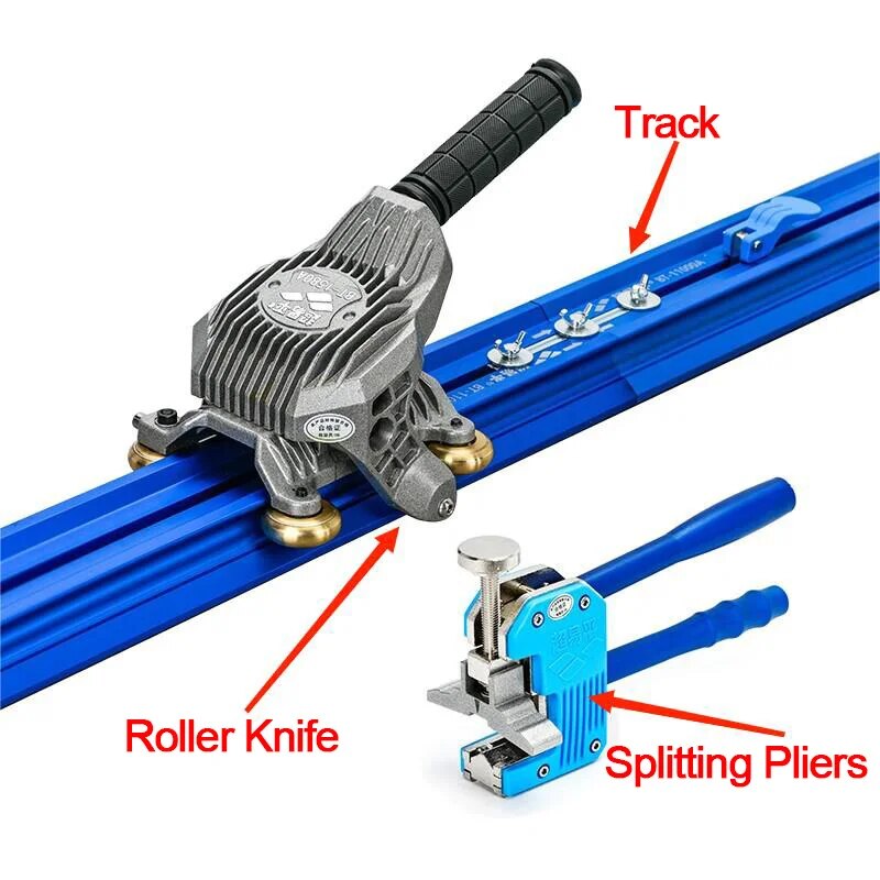  Tile Cutter Manual Push scoring wheel up to 12ft track large tile 