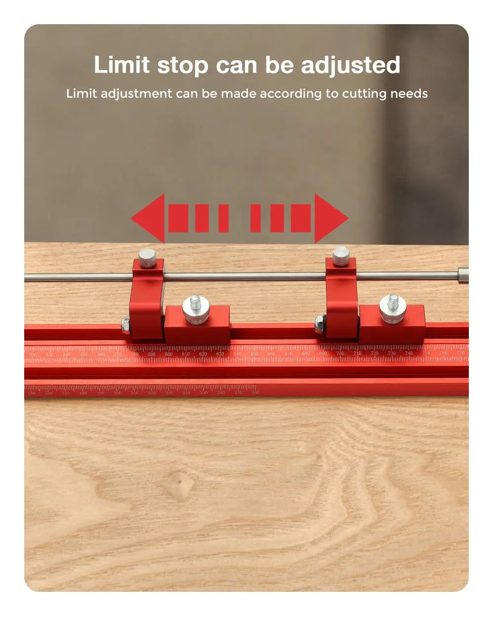 Festool TrackSaw parallel guide system with adjustable limit stop for precise cutting