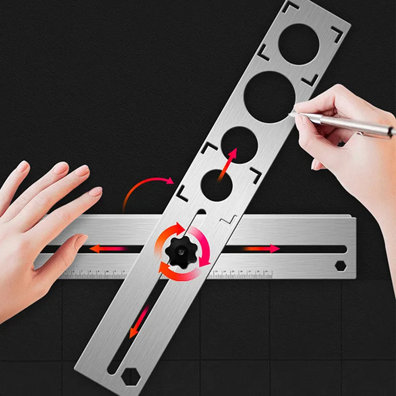 Adjustable hole finder for Drilling holes in the correct spot always