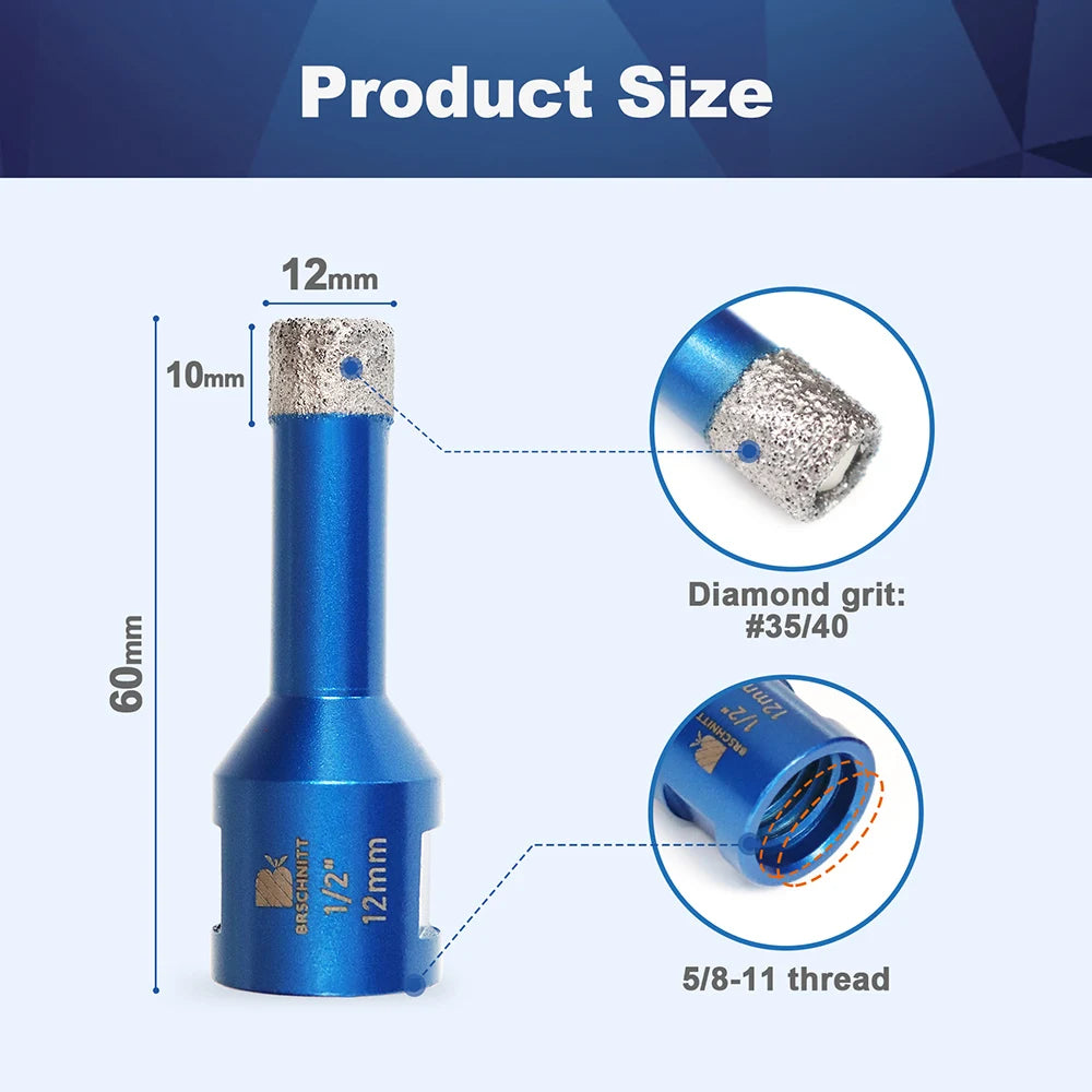 Diamond Drill Bit Tool Broski & Brschnitt single bits from 1/4" to 6"