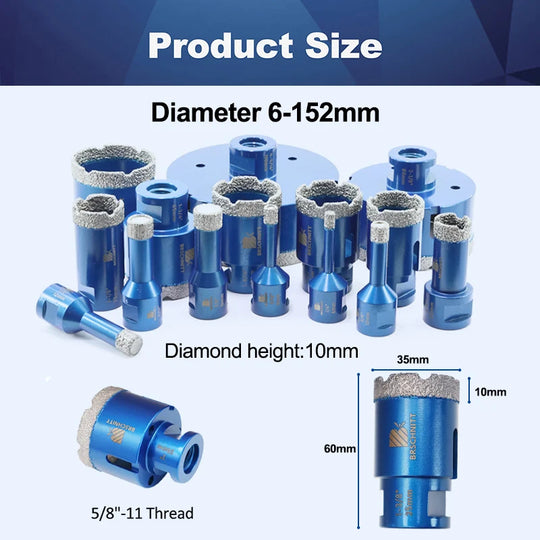 Diamond Drill Bit Tool Broski & Brschnitt single bits from 1/4" to 6"