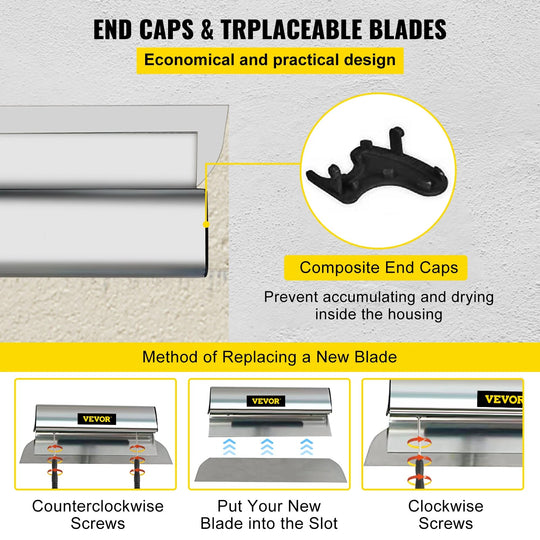 Drywall Skimming Blade by vevor for smooth drywall finishing