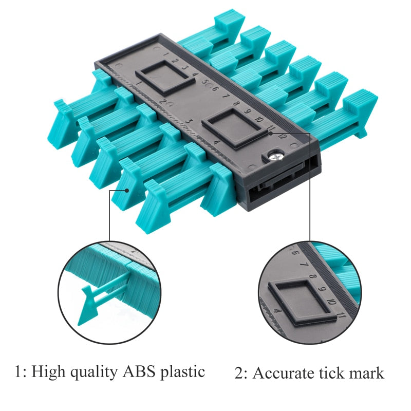 Contour Gauge Cutting Template Measuring Instrument for floor install